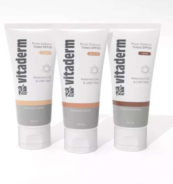 Vitaderm Tinted SPF50 50ml - Image 1